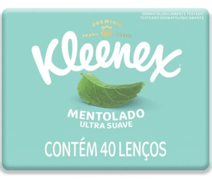 Produto Lenço de papel mentolado kleenex com 40 unidades foto 1