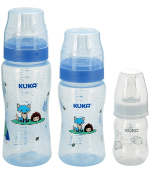 Produto Kuka kit de mamadeira premium azul/branco ref3176 foto 1