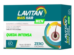 Produto Lavitan mais hair cabelo barba homen 60cps cimed foto 1