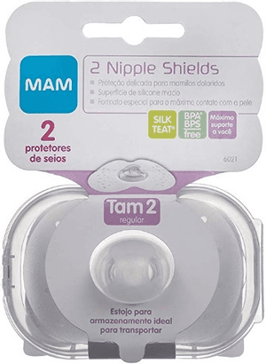 Produto Mam protetor de seios para aleitamento materno nipple shields com 2 unidades tamanho 2 ref 6021 foto 1