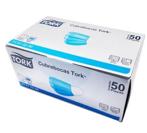 Produto Tork mascara descartavel tripla azul caixa com 50 unidades foto 1