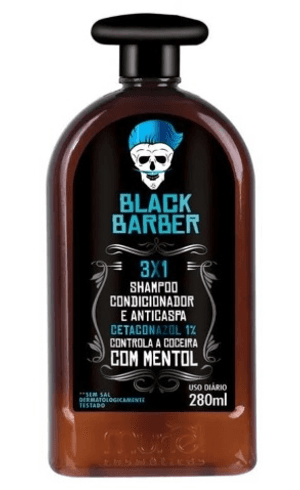 Produto Muriel black barber 3x1 shampoo/condicionador/anticaspa  280ml foto 1