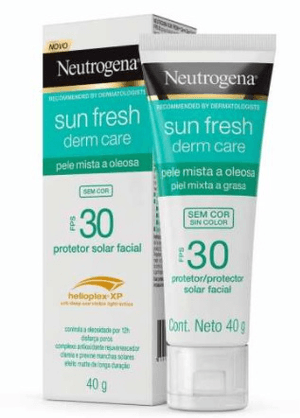 Produto Neutrogena sun fresh protetor solar facial derm care fps30 40g sem cor foto 1