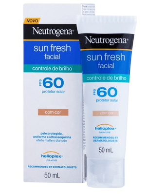 Produto Neutrogena sun fresh protetor solar facial controle de brilho com cor fps60 50ml foto 1