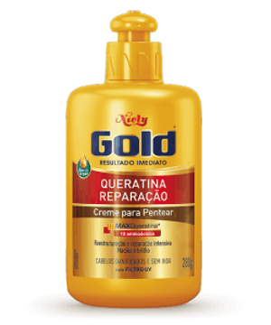 Produto Creme para pentear niely gold queratina reparação 250g
 foto 1