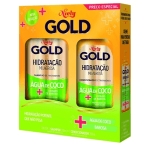 Produto Kit niely gold hidrataçao milagrosa shampoo 275ml + condicionador 175ml foto 1