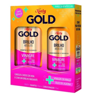 Produto Kit niely gold brilho absoluto shampoo 275ml + condicionador 175ml foto 1