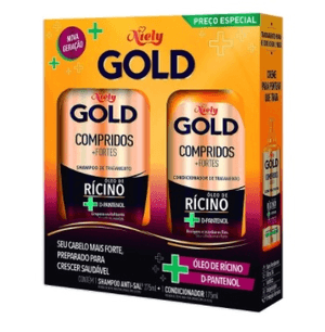 Produto Kit niely gold compridos + fortes shampoo 275ml + condicionador 175ml foto 1