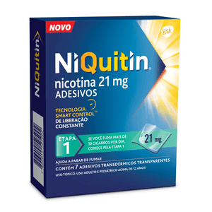 Produto Niquitin 21 mg com 7 adesivos foto 1
