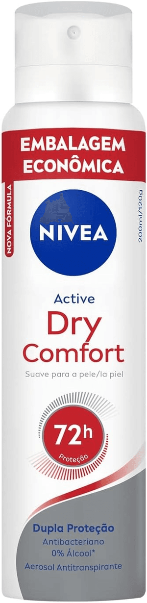 Produto Desodorante aerosol antitranspirante active dry comfort 200ml nivea foto 1