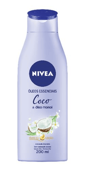 Produto Locao hidratante nivea oleos essenciais coco e oleo monoi 200ml foto 1