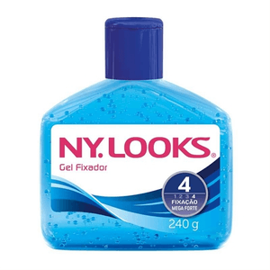 Produto Gel fixador de cabelo ny looks azul fixaçao mega forte 240g foto 1