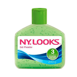 Produto Gel fixador de cabelo ny looks verde fixaçao extra forte 240g foto 1