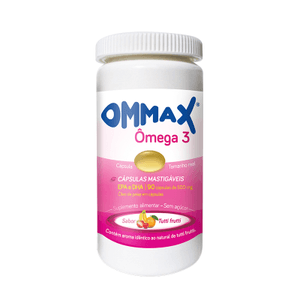 Produto Ommax omega 3 com 90cps mastigavel tutti frut foto 1