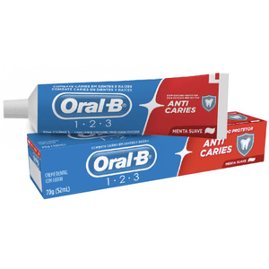 Produto Creme dental oral b 1.2.3 anti-caries menta suave 70g foto 1