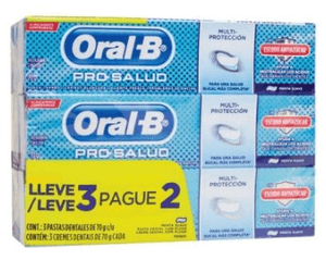 Produto Kit oral b creme dental pro saude menta suave 70g leve 3 pague 2 unidades foto 1