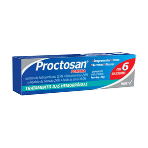 Produto Proctosan pomada 20 gramas 6 aplicacoes adulto foto 1