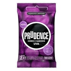 Produto Preservativo prudence cores & sabores uva com 3 unidades foto 1