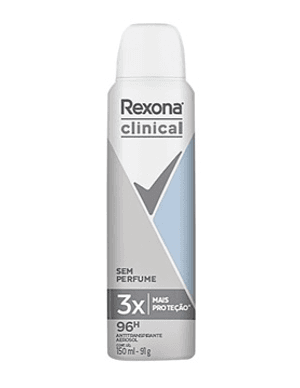 Produto Desodorante rexona clinical feminino sem perfume 150ml foto 1