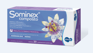 Produto Sominex composto caixa com 20 comprimidos revestidos foto 1