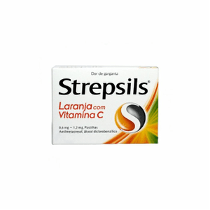 Produto Strepsils laranja 8 pastilhas foto 1
