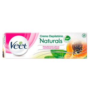 Produto Veet creme depilatorio pele normal/seca naturals extrato de papaia 100ml foto 1