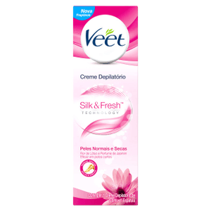 Produto Veet creme depilatório peles normais e secas silk & fresh 100ml
 foto 1