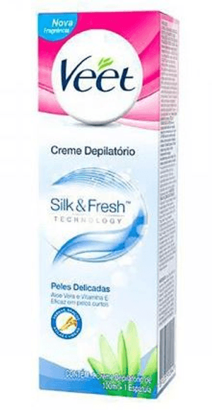 Produto Veet creme depilatório peles delicadas silk & fresh 100ml
 foto 1