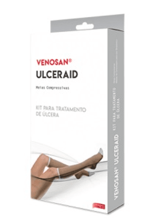 Produto Venosan ulceraid kit meia compressao 3/4 tamanho g bege/branco ref bg12003 foto 1