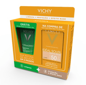 Produto Vichy ideal soleil cor clara fps50 40g grátis gel de limpeza normaderm 40g foto 1