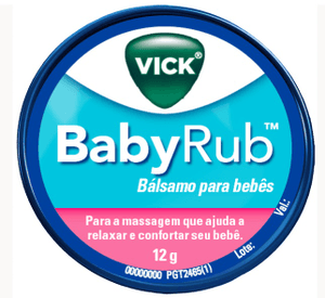 Produto Vick babyrub pomada calmante infantil bálsamo para bebês lata com 12g foto 1