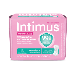 Protetor diário intimus days suave antibacteriano pacote com 15 Protetor diário intimus days suave antibacteriano pacote com 15